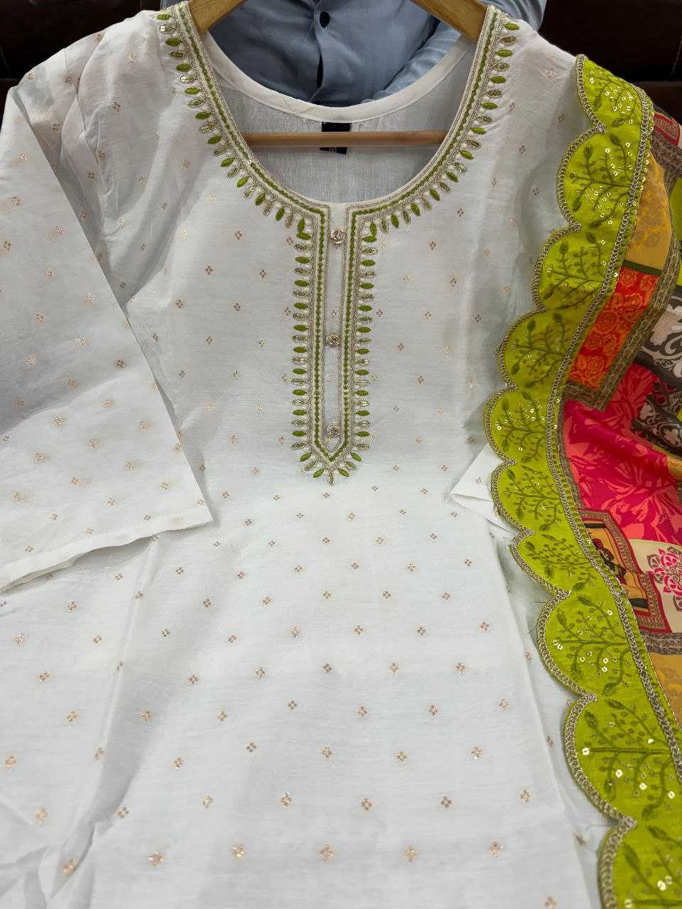 YNF VISCOSE JNC 246 SUITS & DRESSES WHOLESALE LADIES DRESSES EMBRODERY SUITS MANUFACTURER